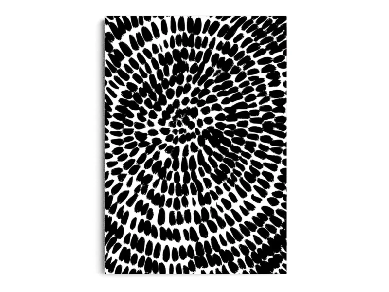 Poster Abstracto Manchas Blanco y Negro
