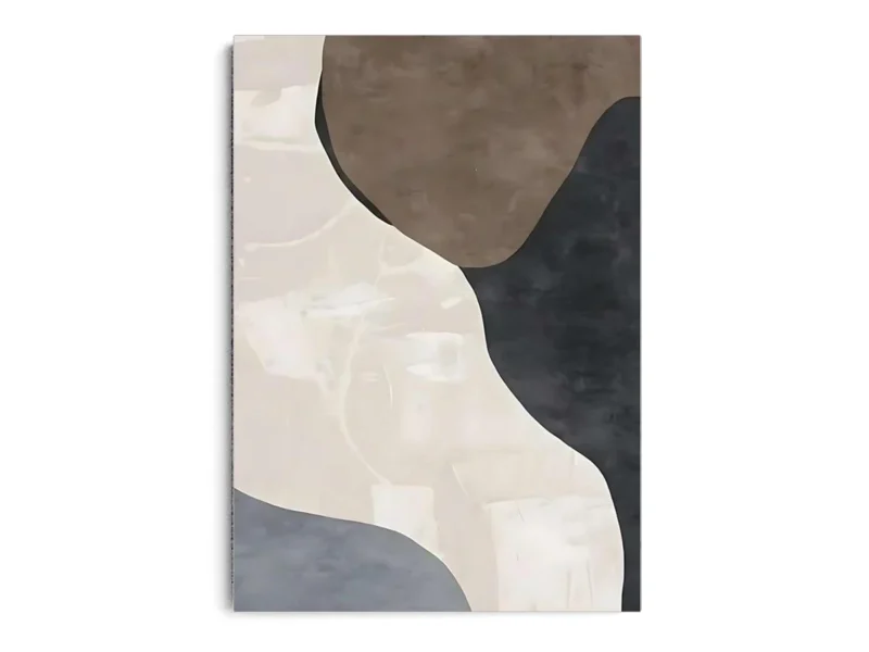 Arte Abstracto Desierto con Tonos de Beish y Negro