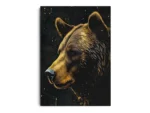 Arte Lujoso Oso Negro con Oro