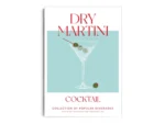Arte Ilustración Cocktail Dry Martini en Tono Turquesa