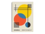 Arte Ilustración Bauhaus con Formas Circulares y Triangulares