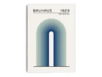 Arte Ilustración Bauhaus Arcos en Gama de Azul