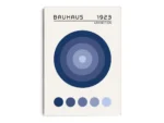 Arte Ilustración Bauhaus Círculos Azules Centrados