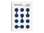 Arte Ilustración Bauhaus Círculos Azules Individuales y Unidos