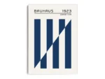 Arte Ilustración Bauhaus Lineas Gruesas Azules Opuestas