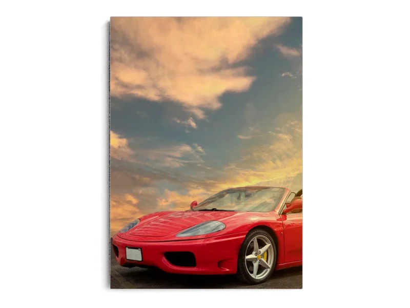 Póster Fotografía Auto Deportivo Spider Rojo