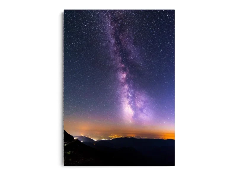 Póster Fotografía Cielo Estrellado con Tonos Purpuras