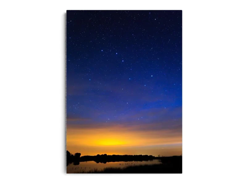 Póster Fotografía Cielo Estrellado al Atardecer