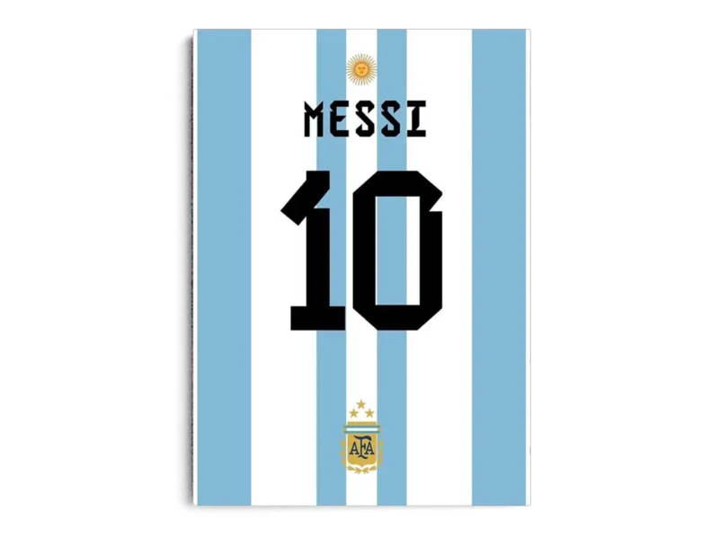 Póster Lionel Messi Dorsal Uniforme de Argentina Minimalista