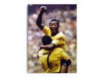 Póster Pelé Celebrando con Puño Arriba