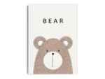 Póster Infantil Oso Tierno Minimalista