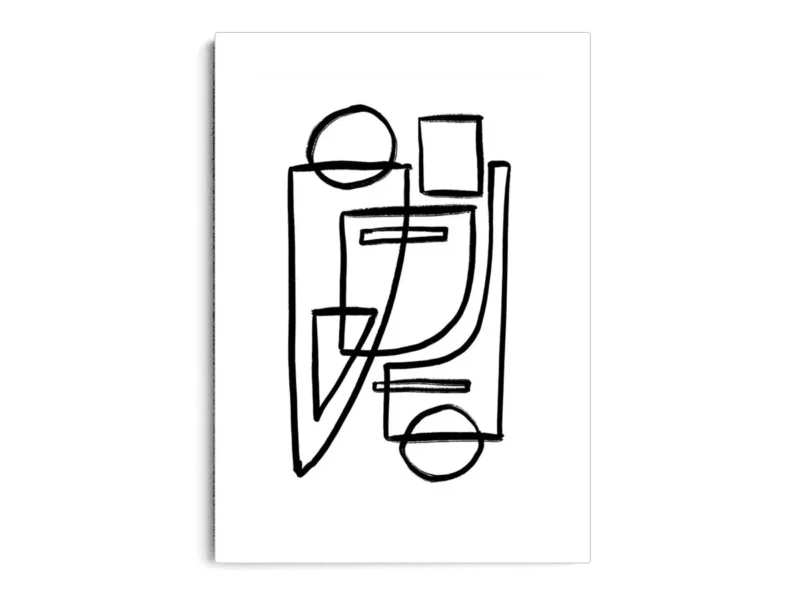 Arte Lineal Formas con Lineas Negras