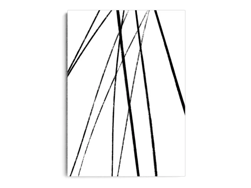 Arte Lineal Patrón de Lineas Negras Entrecruzadas