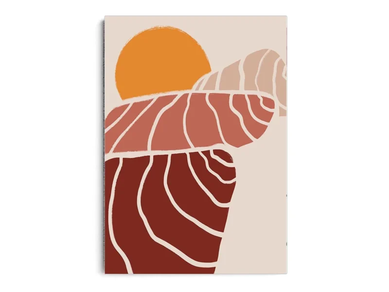 Arte Ilustración Minimalista Desierto Soleado