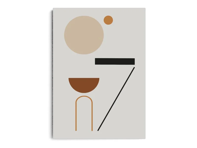 Arte Ilustración Minimalista Formas y Lineas Separadas