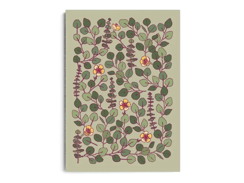 Póster Ilustración Patrones de Enredaderas Verdes