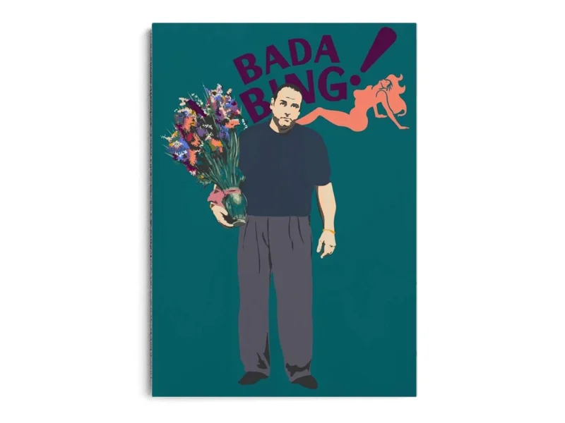 Póster Bada Bing Tony Soprano con Flores