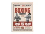 Póster Rocky 4 Evento Boxing Ivan Drago vs Rocky Balboa