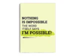 Póster Ilustración Frase Motivadora Nothing Is Impossible
