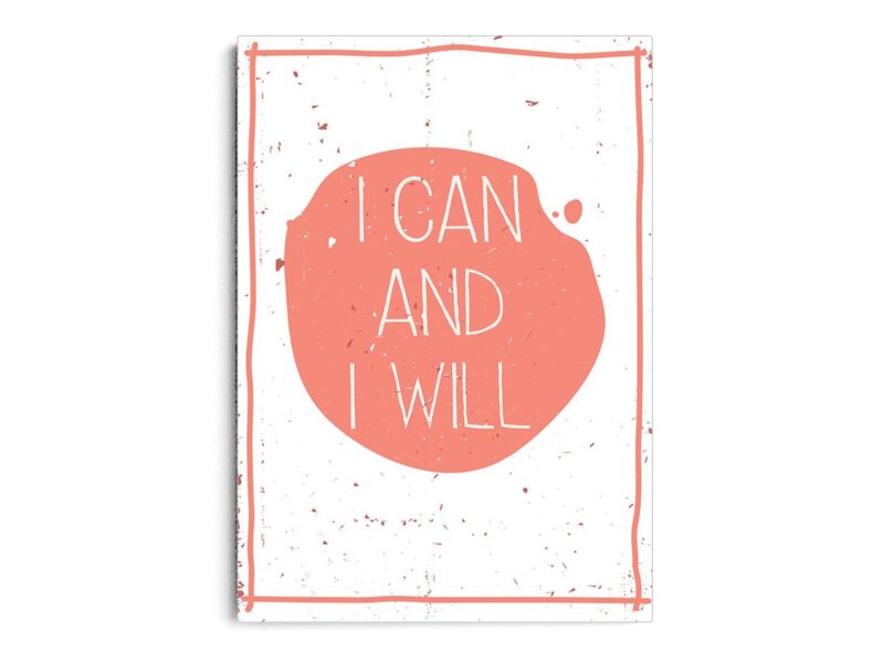 Póster Ilustración Frase Motivadora I Can And I Will