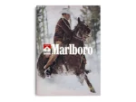 Póster Marlboro con Caballo y Jinete en la Nieve