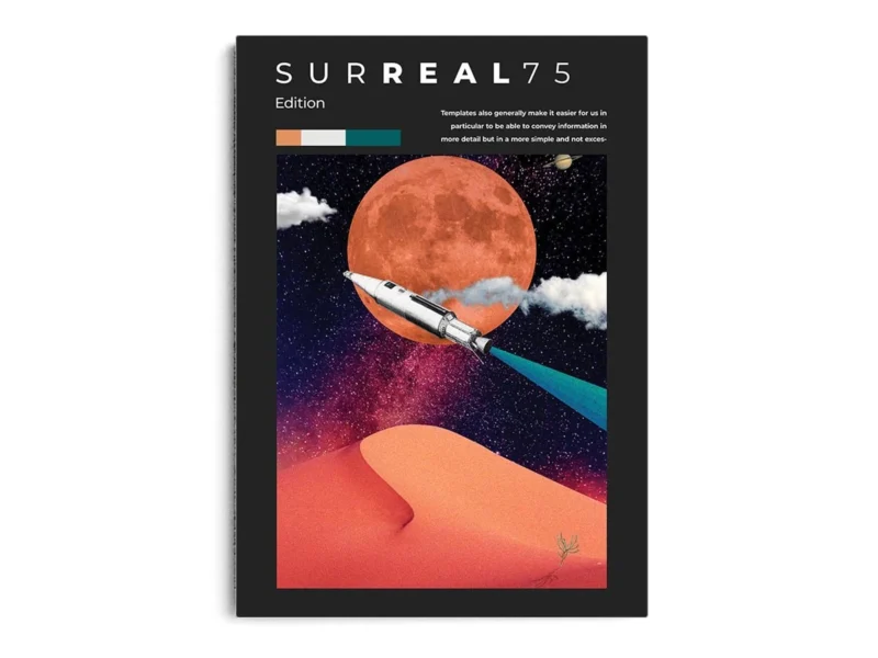 Poster Ilustración Surreal 75 Nave Espacial en Marte