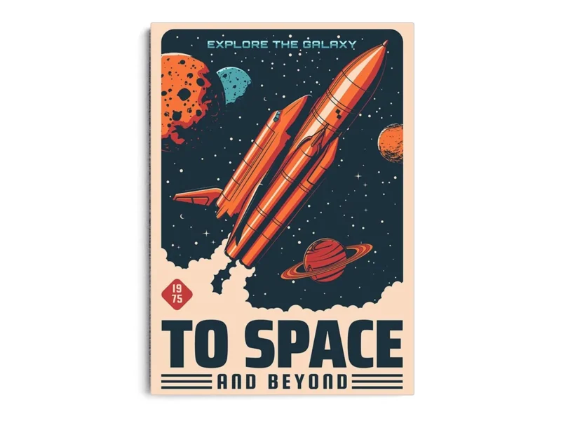 Póster Cocina Ilustración Plato de Pescado Azul con Limón