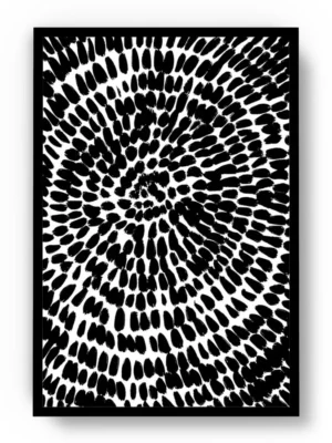 Poster Abstracto Manchas Blanco y Negro