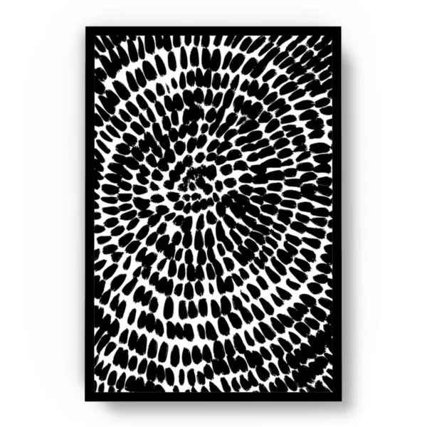 Poster Abstracto Manchas Blanco y Negro