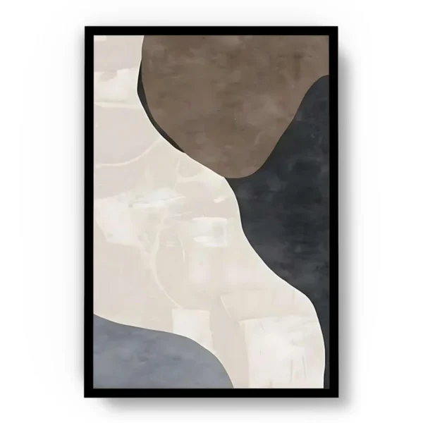 Arte Abstracto Desierto con Tonos de Beish y Negro