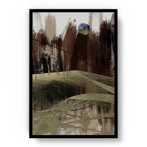 Arte Abstracto Campo con Vista al Bosque 1 de 3