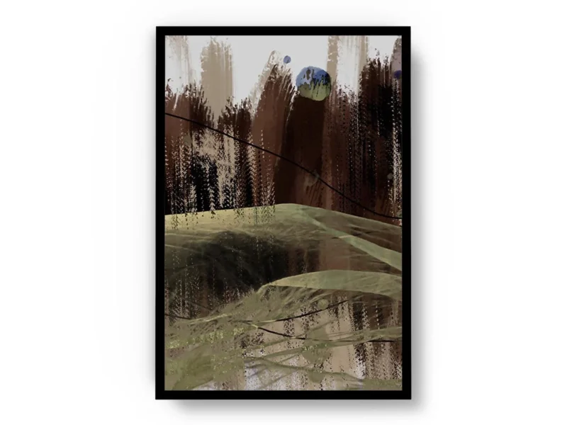 Arte Abstracto Campo con Vista al Bosque 1 de 3