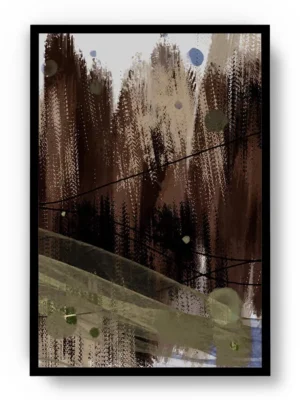 Arte Abstracto Campo con Vista al Bosque 2 de 3