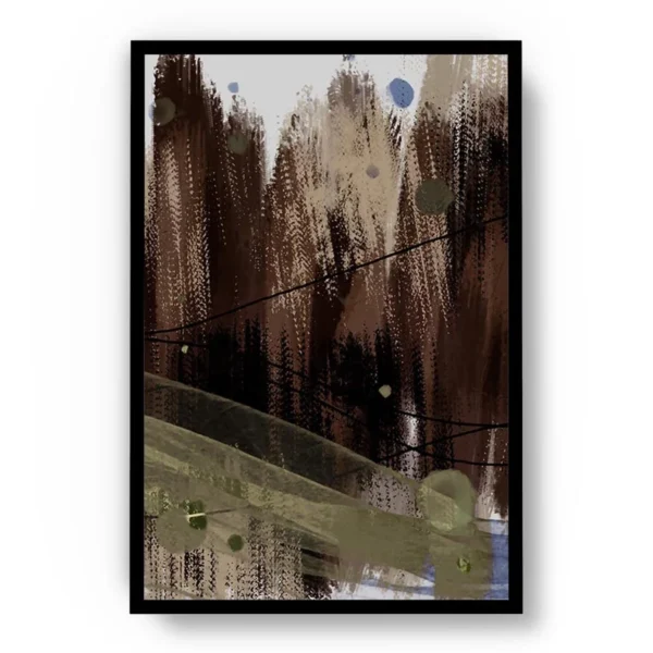 Arte Abstracto Campo con Vista al Bosque 2 de 3