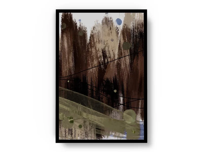 Arte Abstracto Campo con Vista al Bosque 2 de 3