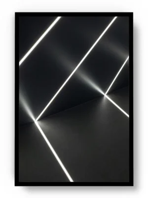 Arte Fotografía Rayos de Luz en Espacio Oscuro