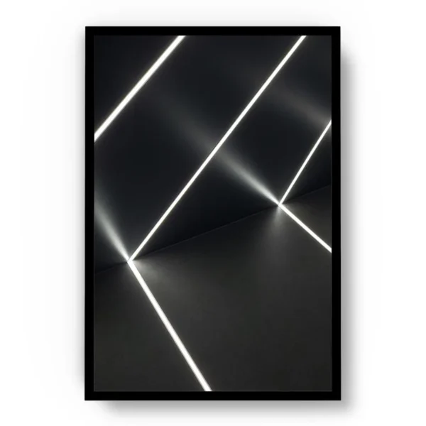 Arte Fotografía Rayos de Luz en Espacio Oscuro