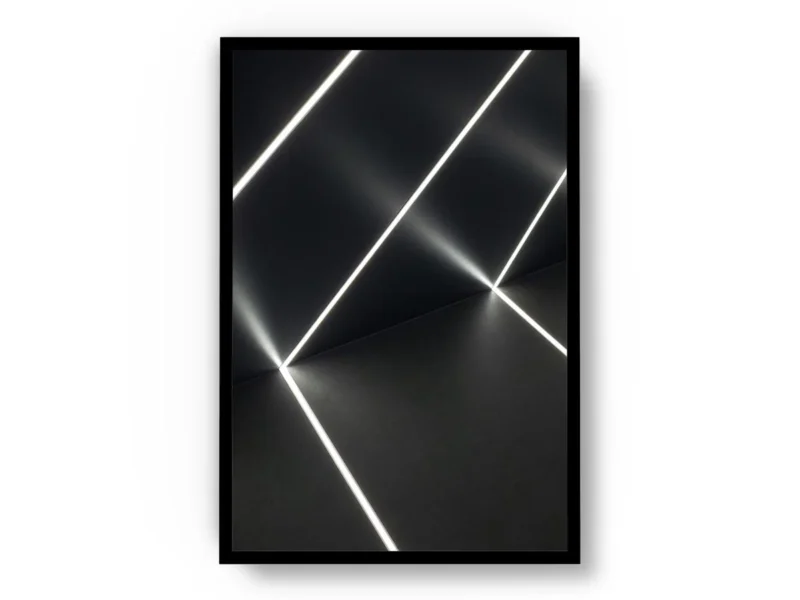 Arte Fotografía Rayos de Luz en Espacio Oscuro