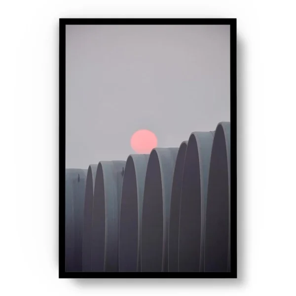 Arte Fotografía Tuberías Enormes al Atardecer
