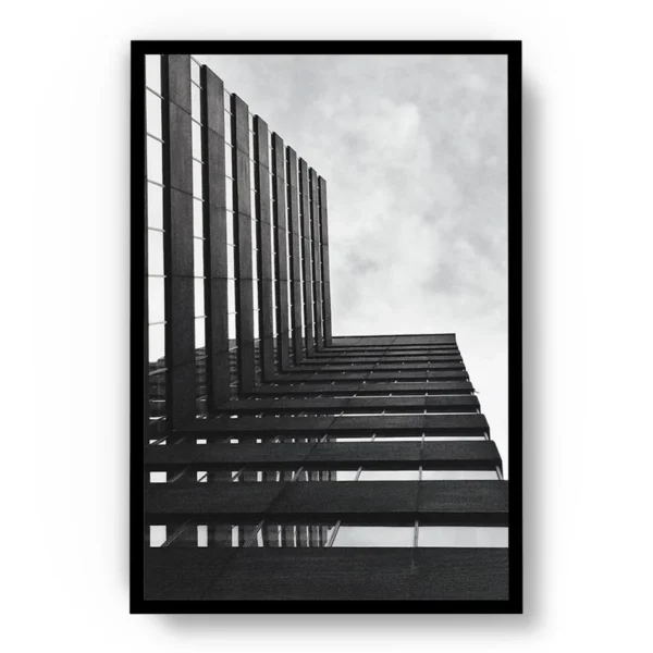 Arte Fotografía Ángulo Contrapicado de Imponente Edificio en L