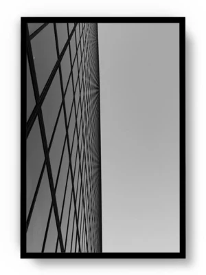 Arte Fotografía Angulo Contrapicado de Edificio de Vidrio