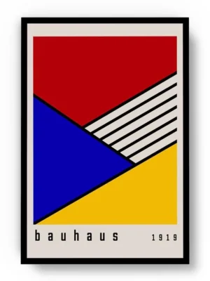 Arte Ilustración Bauhaus Bloques de Colores Vivos