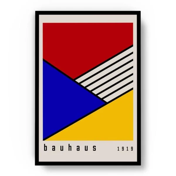 Arte Ilustración Bauhaus Bloques de Colores Vivos