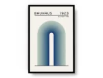 Arte Ilustración Bauhaus Arcos en Gama de Azul