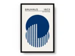 Arte Ilustración Bauhaus Círculo entre Circulo Azul