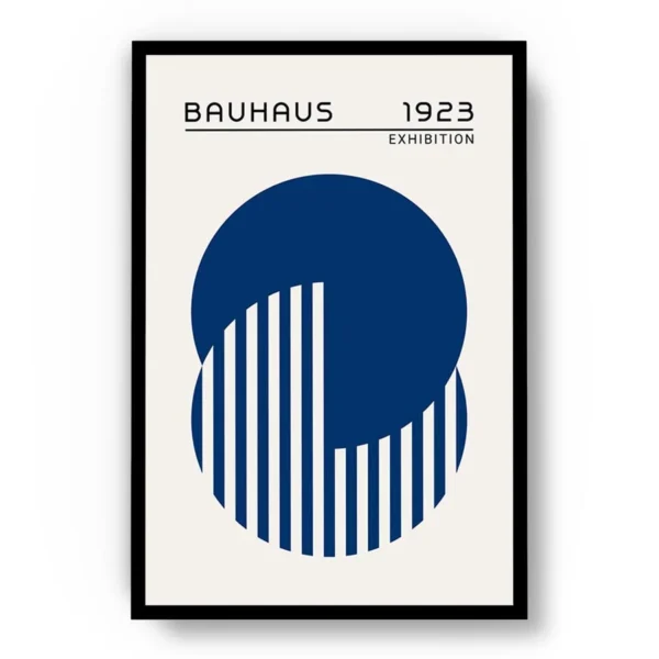 Arte Ilustración Bauhaus Círculo entre Circulo Azul
