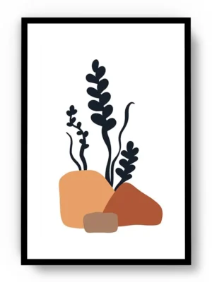 Arte Ilustración Plantas Marinas Minimalista