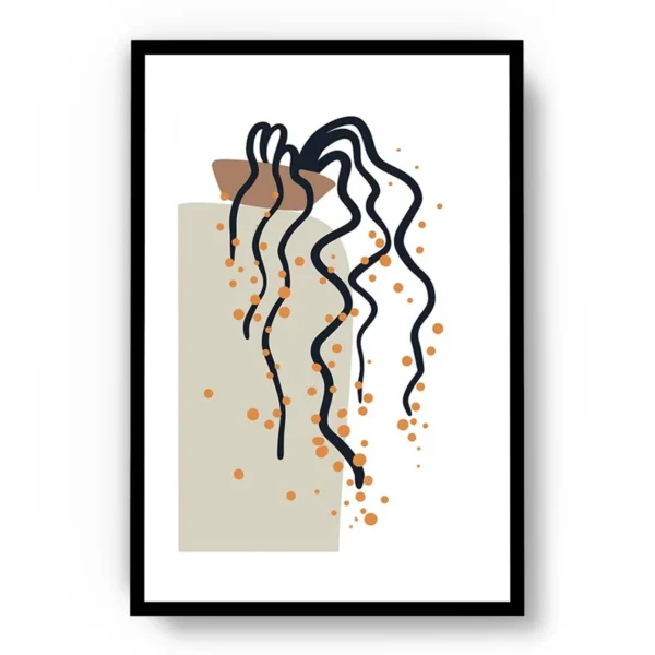 Arte Ilustración Planta Colgante Botando Semillas