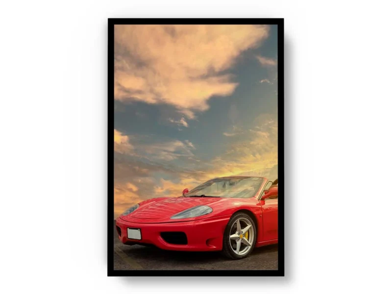 Póster Fotografía Auto Deportivo Spider Rojo