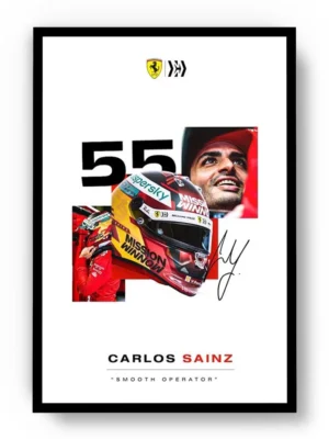 Póster Minimalista F1 Carlos Sainz Smooth Operator